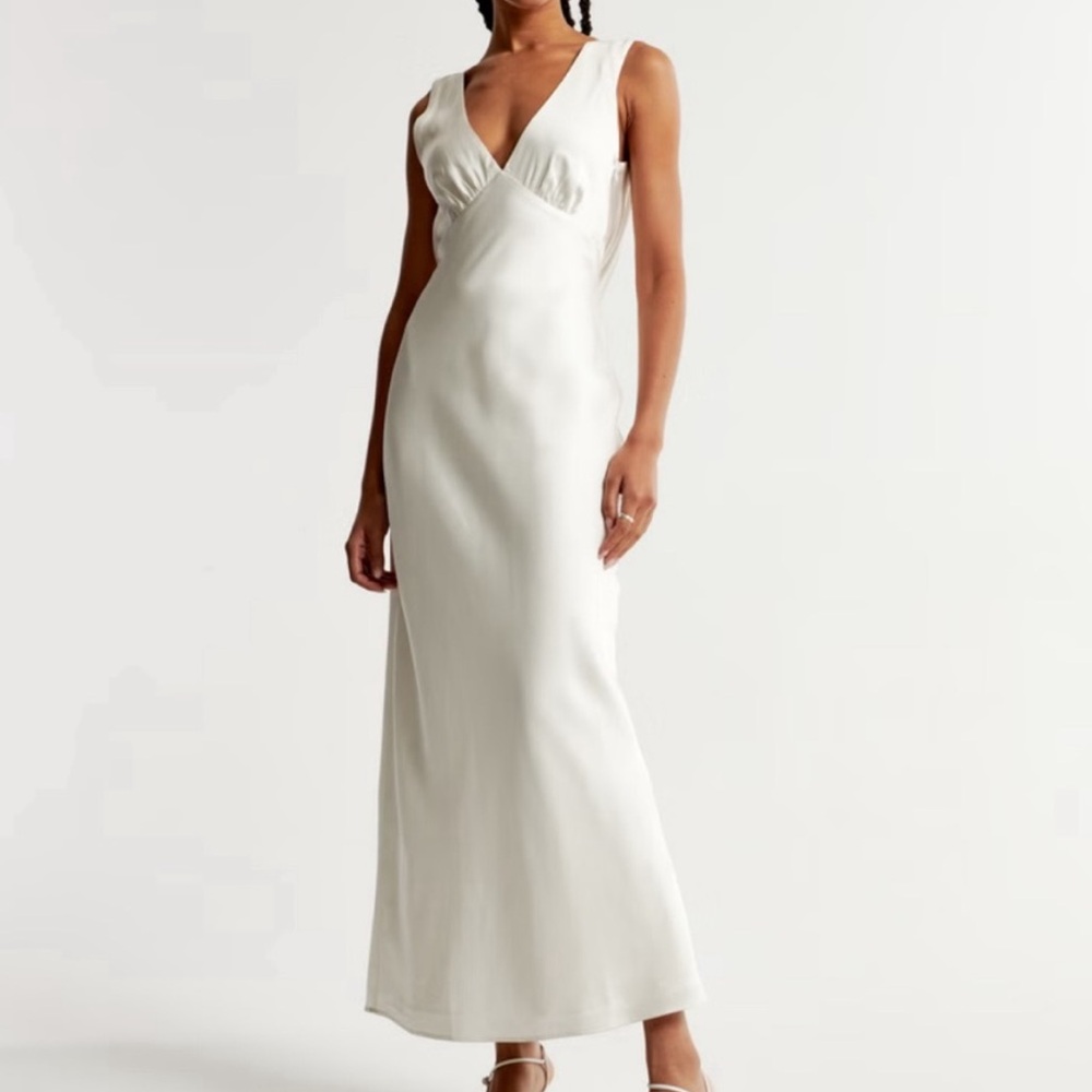 Abercrombie & Fitch White Maxi Dress